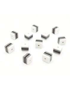 Dado blanco-gris-negro 11x11 mm 679046 Gutermann, 12 u 2