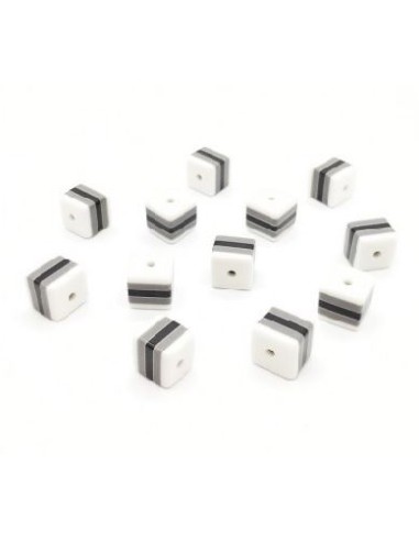 Dado blanco-gris-negro 11x11 mm 679046 Gutermann, 12 u