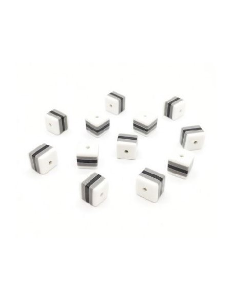 Dado blanco-gris-negro 11x11 mm 679046 Gutermann, 12 u