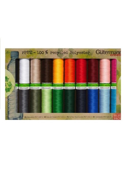 Set hilo coser Coselotodo rpet 100 m 731139, 20 bobinas