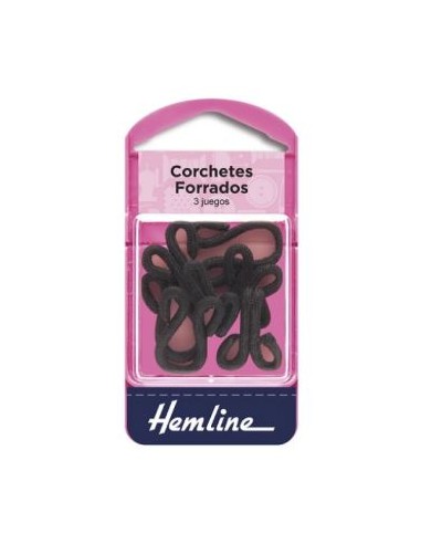 Corchete peletero 40 mm Hemline, blister de 3 juegos