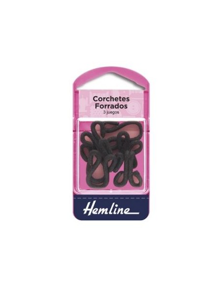 Corchete peletero 40 mm Hemline, blister de 3 juegos