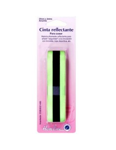 Cinta reflectante amarillo 25 mm Hemline H826Y, 2 m
