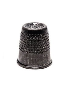 Dedal metálico HG300 negro talla m 16 mm, 5 blíster