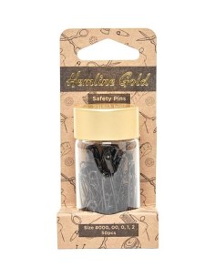 Imperdible negro 19-38 mm Hemline Gold, blister