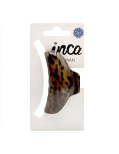 Pinza pelo curvada animal print concha francesa Inca 80094