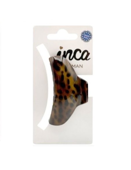 Pinza pelo curvada animal print concha francesa Inca 80094