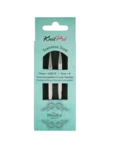Aguja intercambiable Knitpro Mindful 10 cm, par