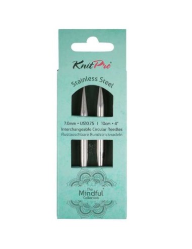 Aguja intercambiable Knitpro Mindful 10 cm, par