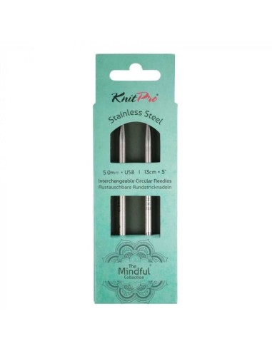 Aguja intercambiable Knitpro Mindful 13 cm, par
