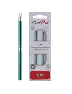 Aguja intercambiable Knitpro Zing 13 cm, par