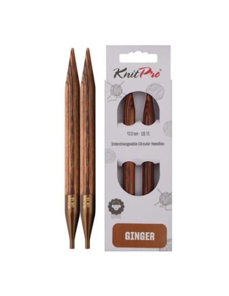 Aguja intercambiable Knitpro Ginger 10 cm, par