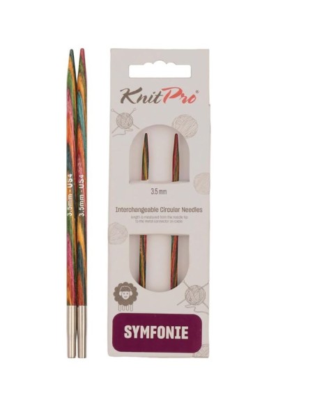 Aguja intercambiable Knitpro Symfonie 13 cm, par