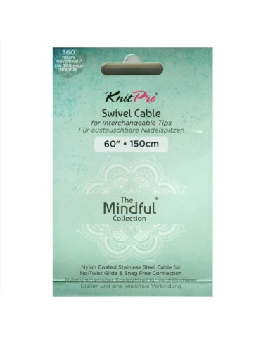 Cables fijos acero inox. Knitpro Mindful
