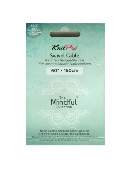 Cables fijos acero inox. Knitpro Mindful
