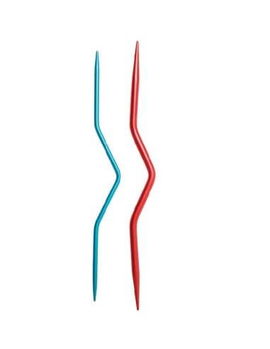 Aguja para trenzar aluminio KnitPro 45501, blíster de 2 surt.