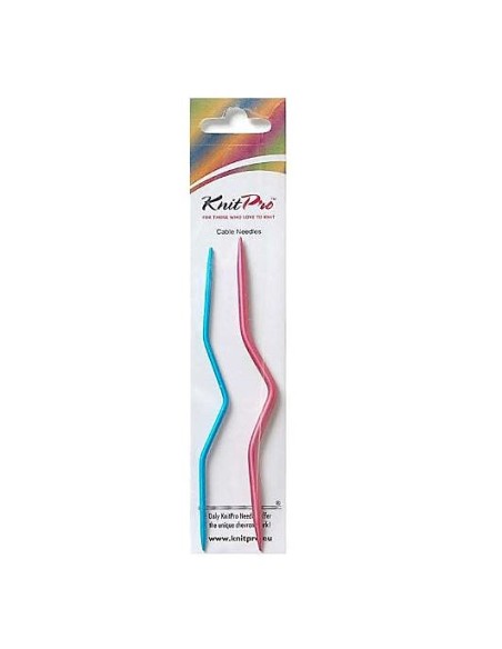 Aguja para trenzar aluminio KnitPro 45501, blíster de 2 surt.