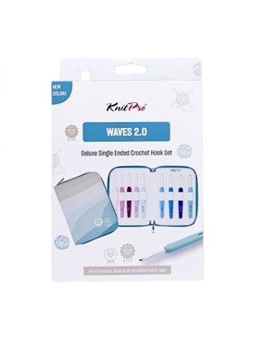 Set 9 ganchillos Waves 2.0 Deluxe KnitPro 30951