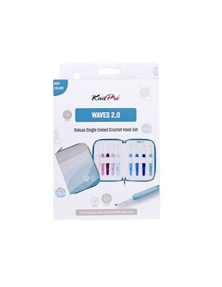 Set 9 ganchillos Waves 2.0 Deluxe KnitPro 30951