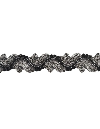 Pasamanería bordado estrecho lurex 9688 30 mm, metro