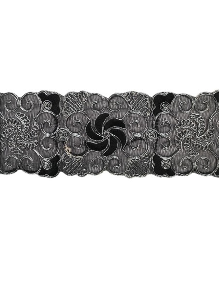 Pasamenería bordado ancho lurex 9689 60 mm, metro