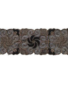 Pasamenería bordado ancho lurex 9689 60 mm, metro
