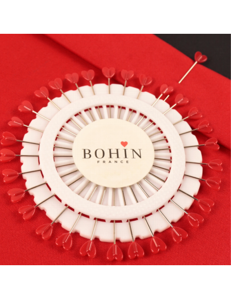 Alfileres corazón Bohin 99047, blister de 30 alfileres