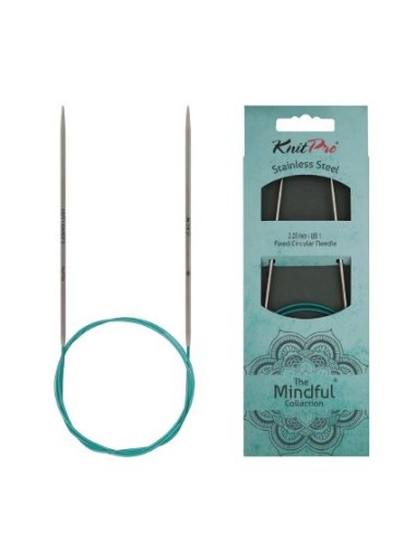 Aguja circular fija Knitpro Mindful 25 cm