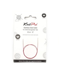 Cable fijo acero inox. morado Knitpro