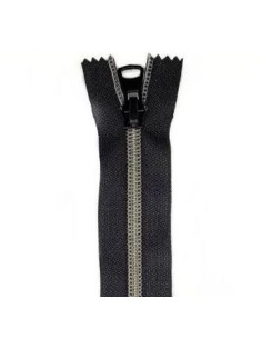 Cremallera cerrada nylon malla 5 mm efecto metal plata vieja B7CUWQ0135