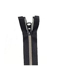 Cremallera separador nylon malla 5 mm efecto metal plata vieja
