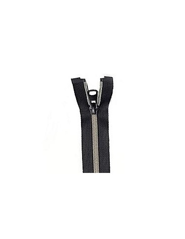 Cremallera separador nylon malla 5 mm efecto metal plata vieja