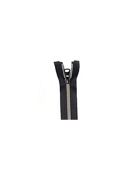 Cremallera separador nylon malla 5 mm efecto metal plata vieja