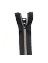 Cremallera separador nylon malla 5 mm efecto metal plata vieja