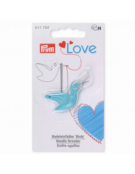 Enhebrador birdy menta Prym Love 611154, blíster