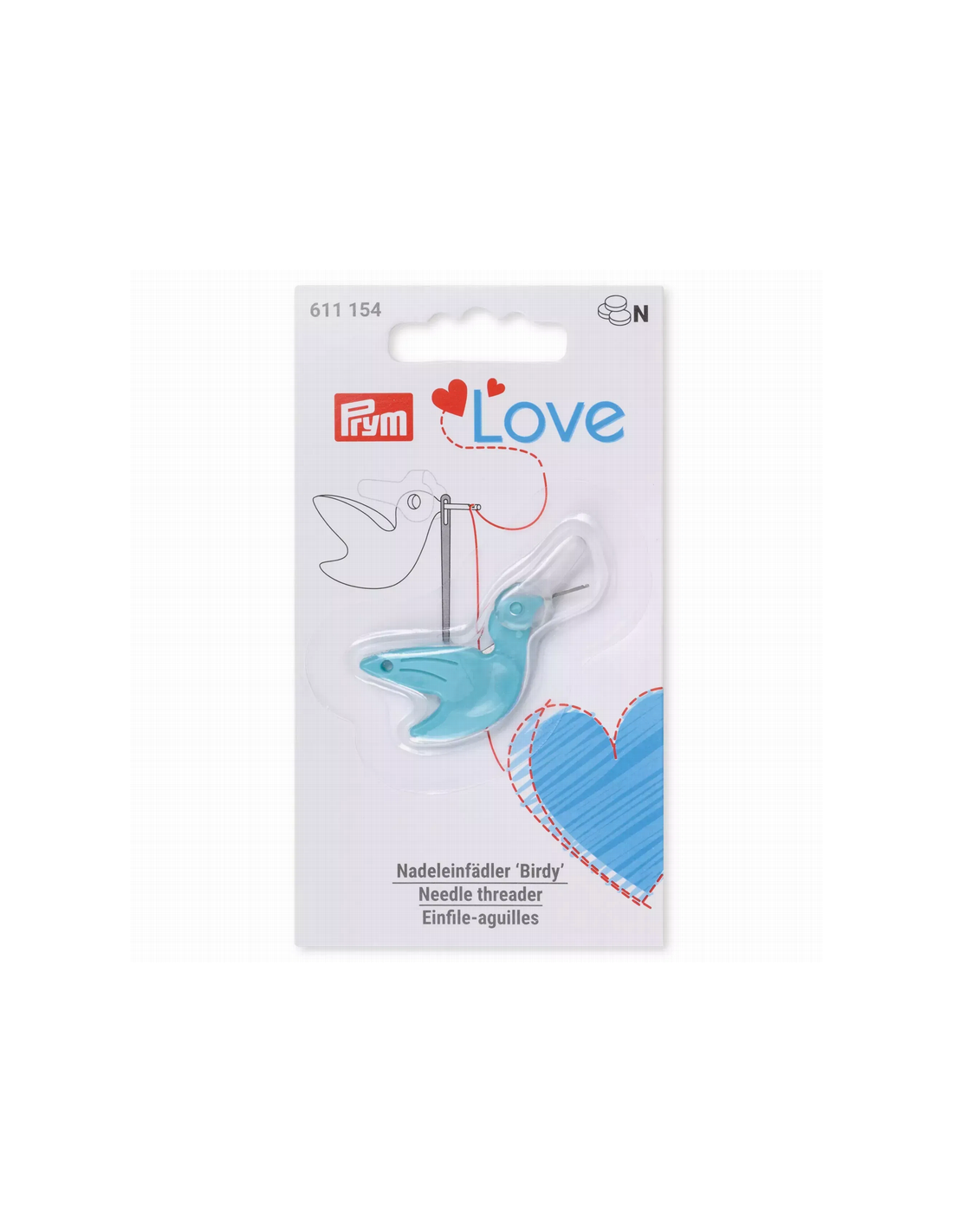 Prym Love 611154 Nadeleinfädler Birdy mint 1 Stück - Das hüpfende Komma