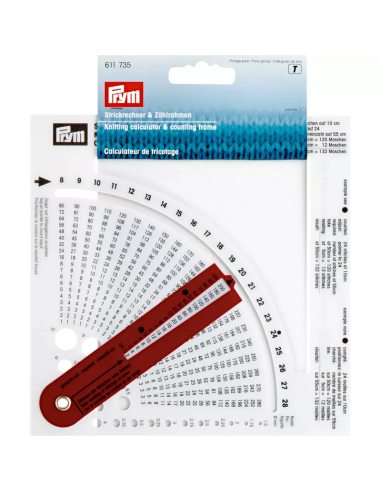 Calculador de tricotar con bastidor cuadrado Prym 611735, blister