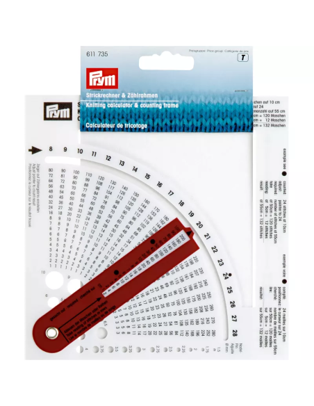 Calculador de tricotar con bastidor cuadrado Prym 611735, blister