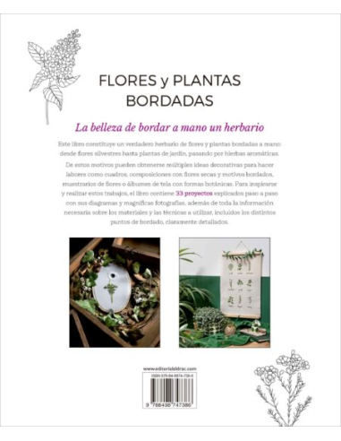 Libro Flores y Plantas Bordadas