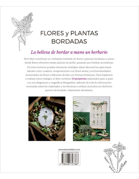 Libro Flores y Plantas Bordadas