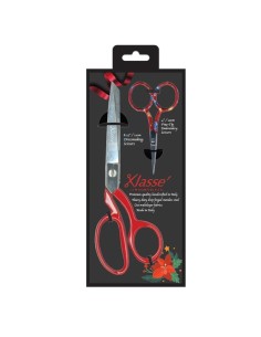 Tijeras navideñas 21 cm. + 10 cm. set regalo B4740, unidad