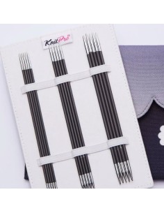 Set agujas doble punta 2-4 mm 15 cm KnitPro Karbonz 41633 2