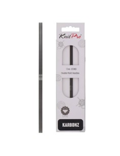 Aguja doble punta Knitpro Karbonz 20 cm, juego de 5