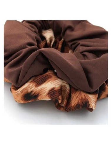 Elásticos y scrunchies marrones Inca 43821, pack de 20+2 und.