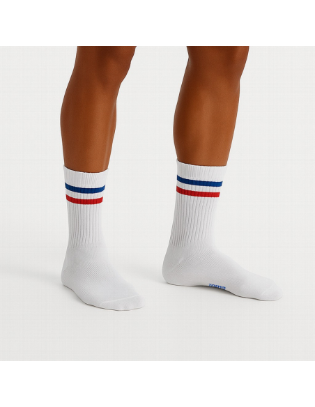 Calcetín alto deportivo rayas Joma JS1087, pack de 2 pares