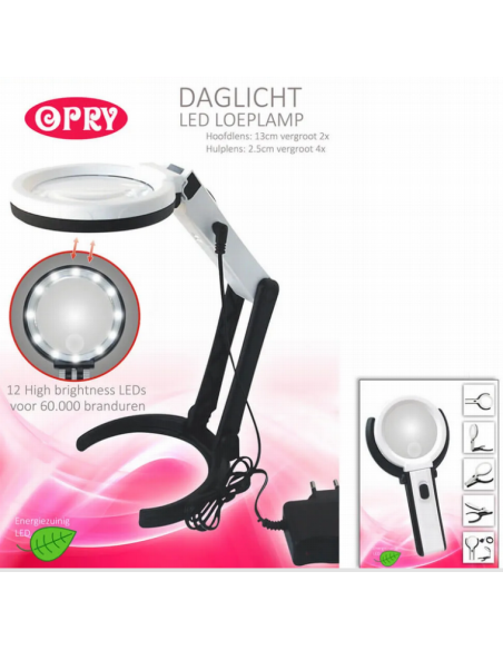 Lámpara lupa LED recargable Opry Daylight 13 cm 97071