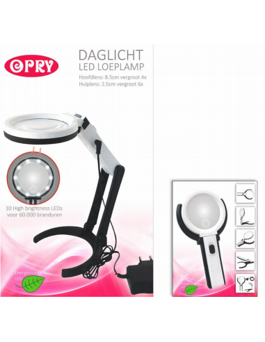 Lámpara lupa LED Opry Daylight 8,5 cm 97072