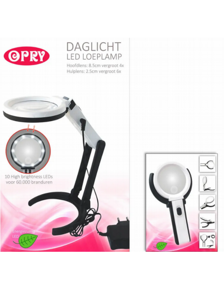 Lámpara lupa LED Opry Daylight 8,5 cm 97072
