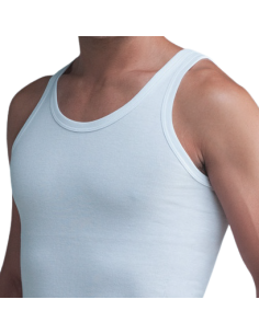 Camiseta tirante hombre poliéster algodón Asman 155, unidad 2