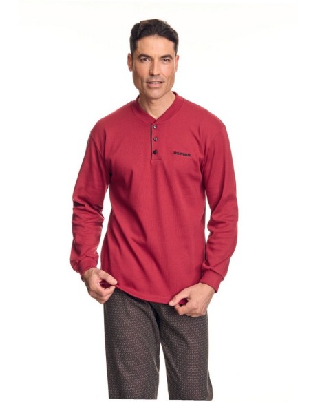 Pijama hombre Asman 7905 Granate AW26
